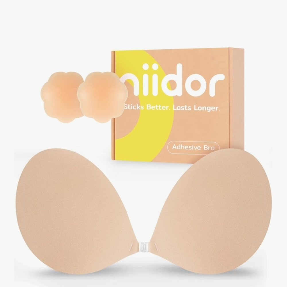 Niidor Adhesive Strapless Bra Size E